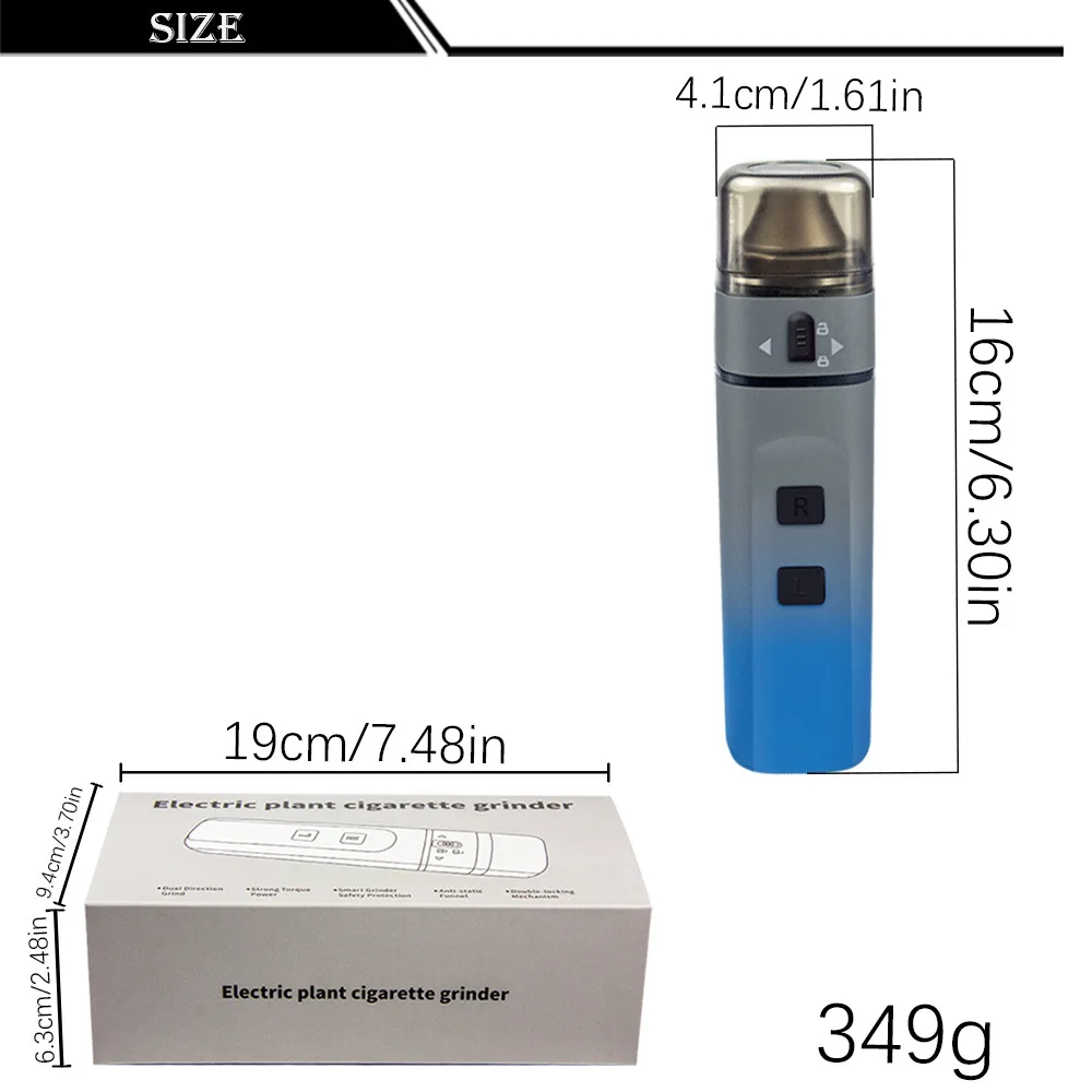 powerful usb charging electric plant cigar Grinders Tobacco Herb Crusher Storage Grinders  brush Smoke Pipe cegar Accessories view 6