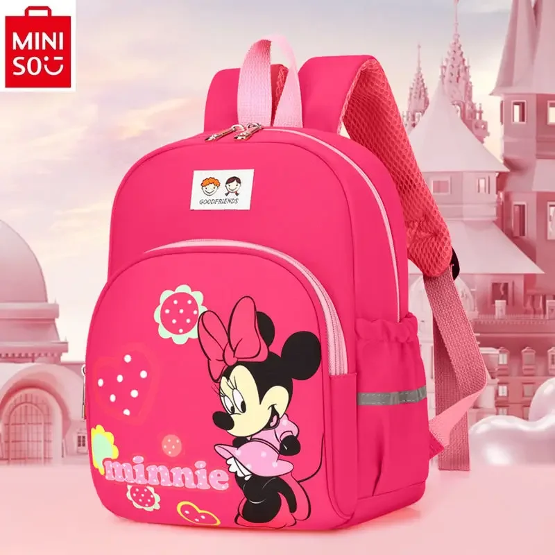 

MINISO Disney Cartoon Mickey Mermaid Princess Large Capacity Backpack Lightweight and Load Reducing Children's Backpack