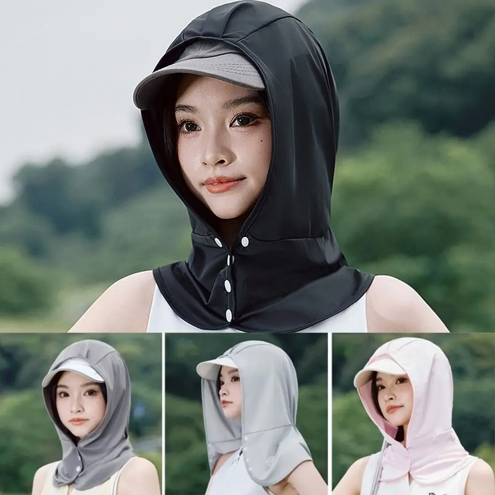 

Ice Silk Summer Face Mask UV Protection Breathable Balaclava Neck Protection Lightweight Long Neck Covers