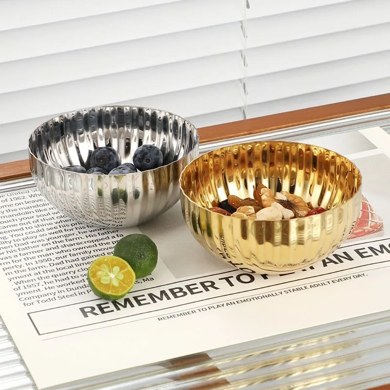 

Скандинавская роскошная ваза из нержавеющей стали 304, тарелка для фруктов, фруктовница для гостиной, ваза для закусок на чайный столик, декор для обеденного стола