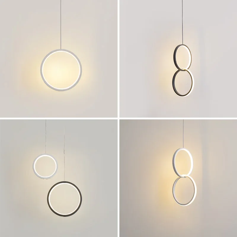 

Modern LED Ring Pendant Lamp For Bedside Restaurant Bar Living Room Chandelier Interior For Home Decor Lighting Fixture Luster