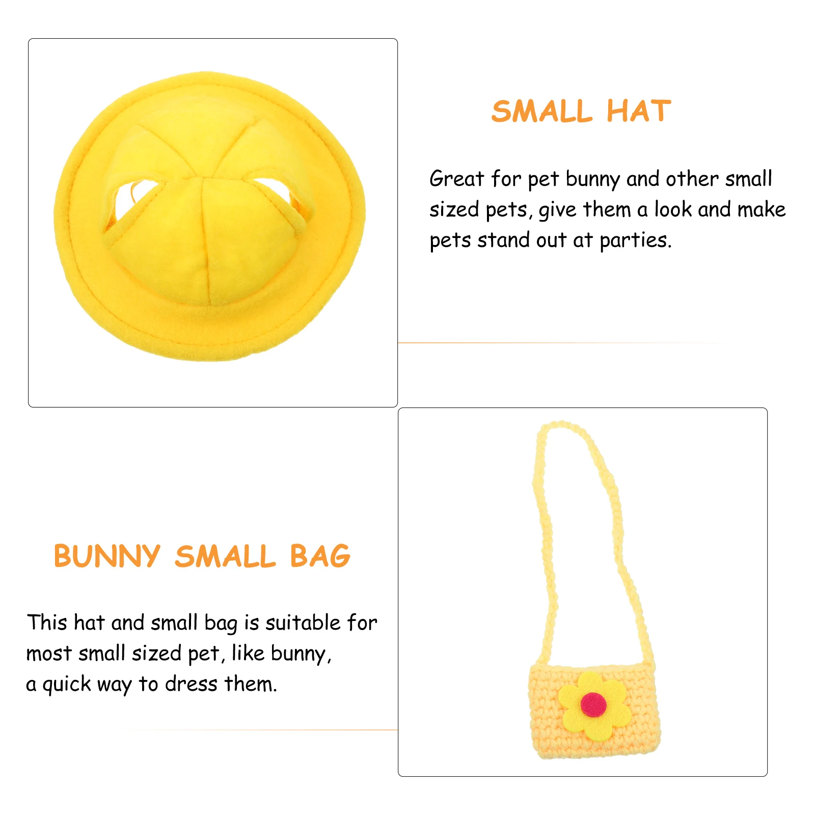 

Rabbit Hat Pet Bunny Costume Accessories Yarn Pouch Photo Props Halloween Bunny Small Bag Christmas Party Wear