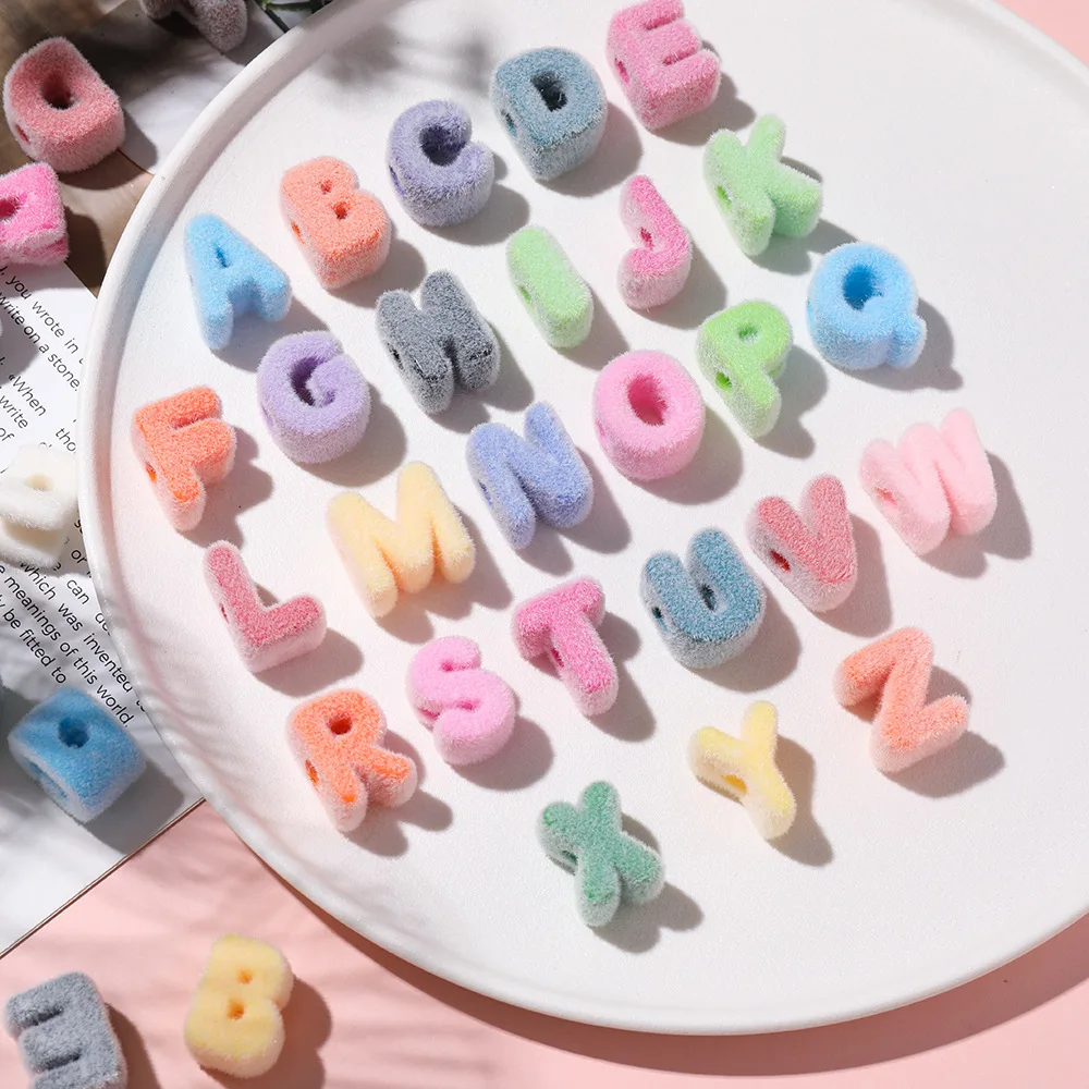 

48/120 шт., зимняя ограниченная серия, флокированная акриловая бумага с большим отверстием, бусина ручной работы, браслет «сделай сам», ожерелье, аксессуар, материал