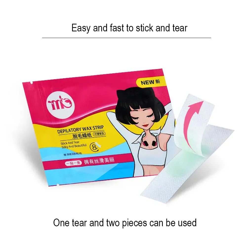 DEPILATORY WAX STRIP Gesichts Professionelle Lippen Haar Bart Entfernung Wachs Papier Körper Bein Haar Achsel Nicht Permanent Haar Entfernung Werkzeug
