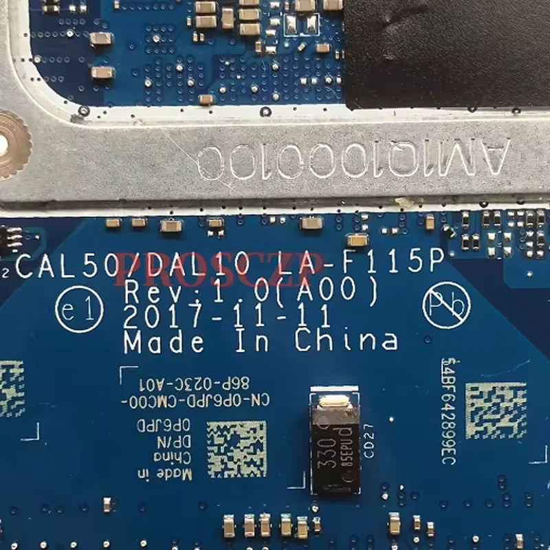

For DELL Inspiron 3490 3590 Notebook Motherboard LA-F115P 0P6JPD 09XJTY 09J1XM 0K6KNT I3 I5 6th/7th/8th DDR4 Laptop Mainboard