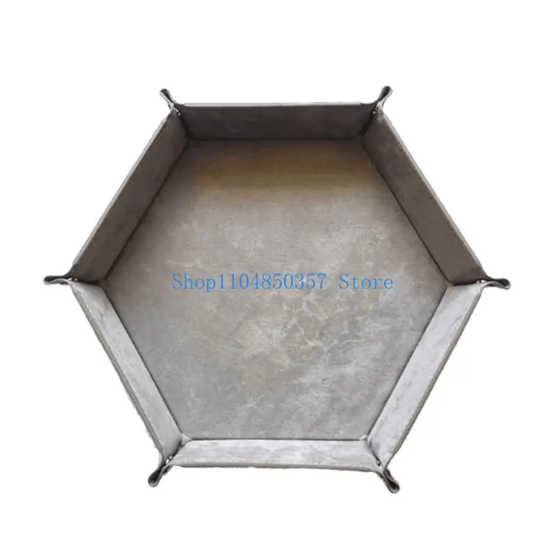 

652F Hexagon Dices Folding Tray Folding Dices Rolling Tray Table Game Part