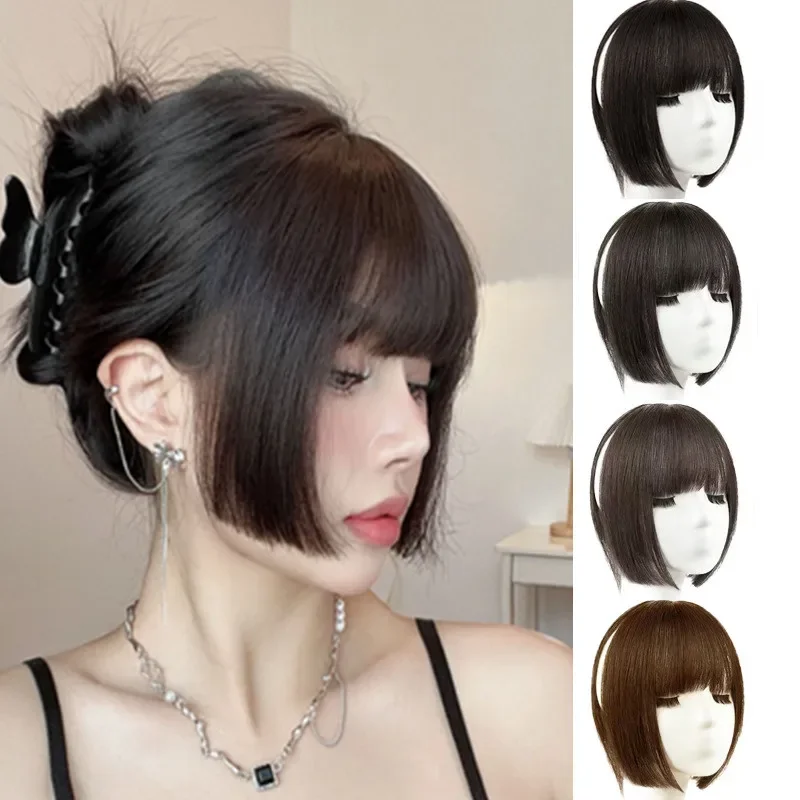 Fashion Girl Simulation Bangs Princess Hime Bangs Hairstyles Clip for Women Hair Bangsfor women