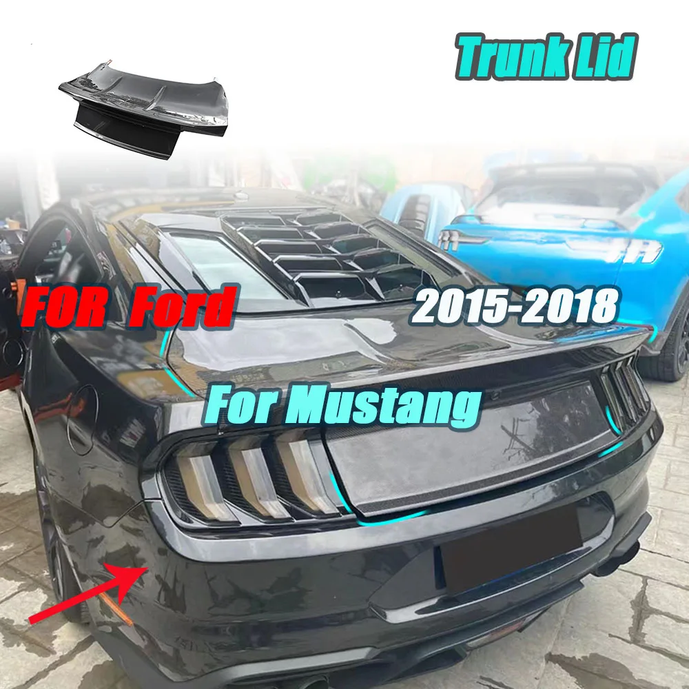 

Car Rear Bumper Trunk Lid Body Kit Cars Accessories For Ford Mustang 2015-2018 Carbon Fiber FRP