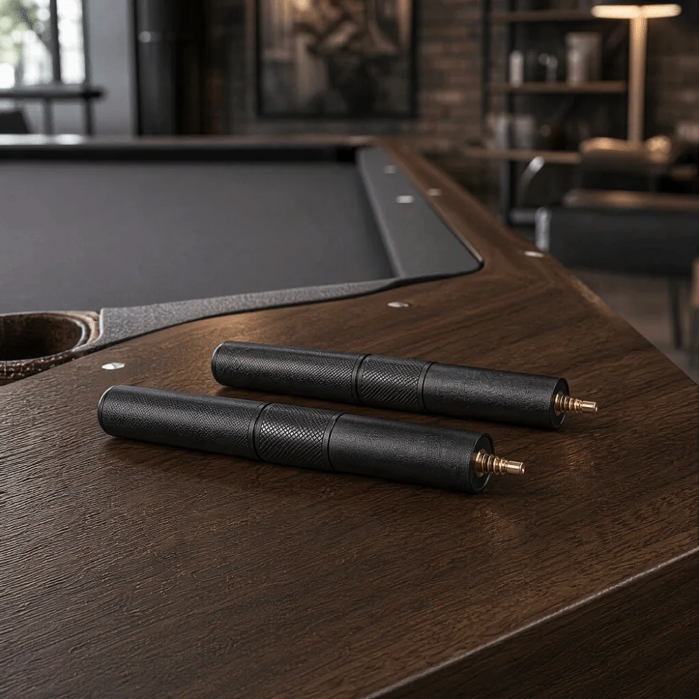 

Aluminum Alloy Pool Cue Extension Telescopic Structure Threaded Connector Cue Lengthener Textured Grip Slim Cylindrical Body