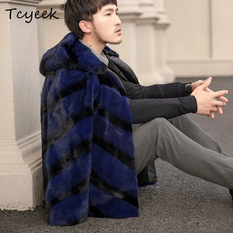 

Tcyeek Natural Mink Fur Coat Men Winter Clothes Whole Female Mink Real Fur Jacket New in Coats Mens Coats Hoodie Куртка Мужская