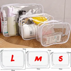 Saco de lavagem de viagem portátil para mulheres transparente, impermeável, armazenamento de maquiagem, bolsa, grande capacidade, organizador cosmético, estojo de beleza