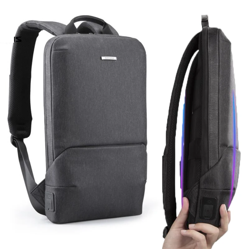 Simple and fashionable men's casual business bag waterproof multi-function shoulder computer backpack lightweight Mochila