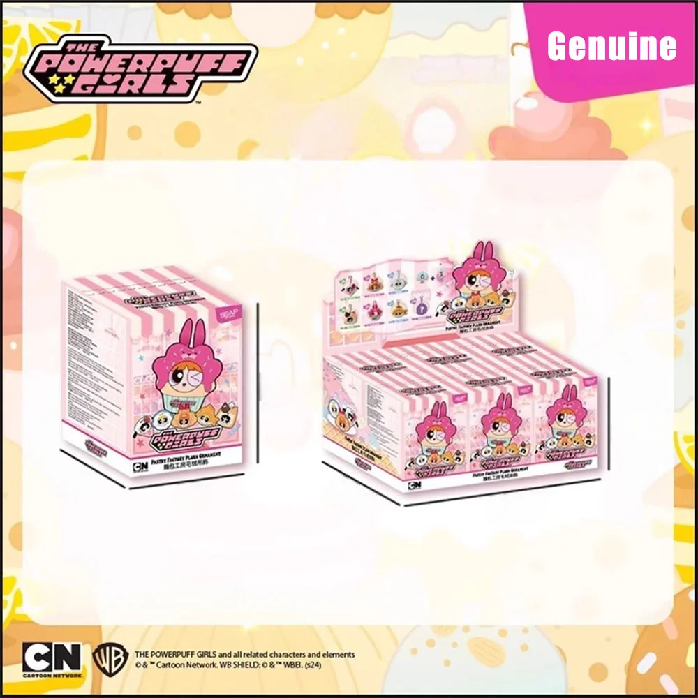 Echt de Powerpuff Girls pluche sleutelhanger zacht speelgoed bloesem bubbels cartoon gevulde meisjes engel pop tas hangende verjaardagscadeaus