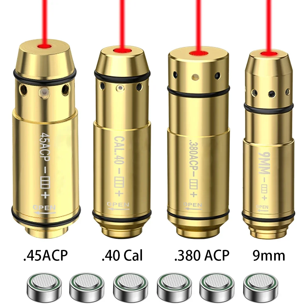 Tactical Laser Training Cartridge Bullet 9mm/ .38SPL/ .40S&W/ 223Rem/ 45ACP Red Dot Laser Dry Fire Training Practice