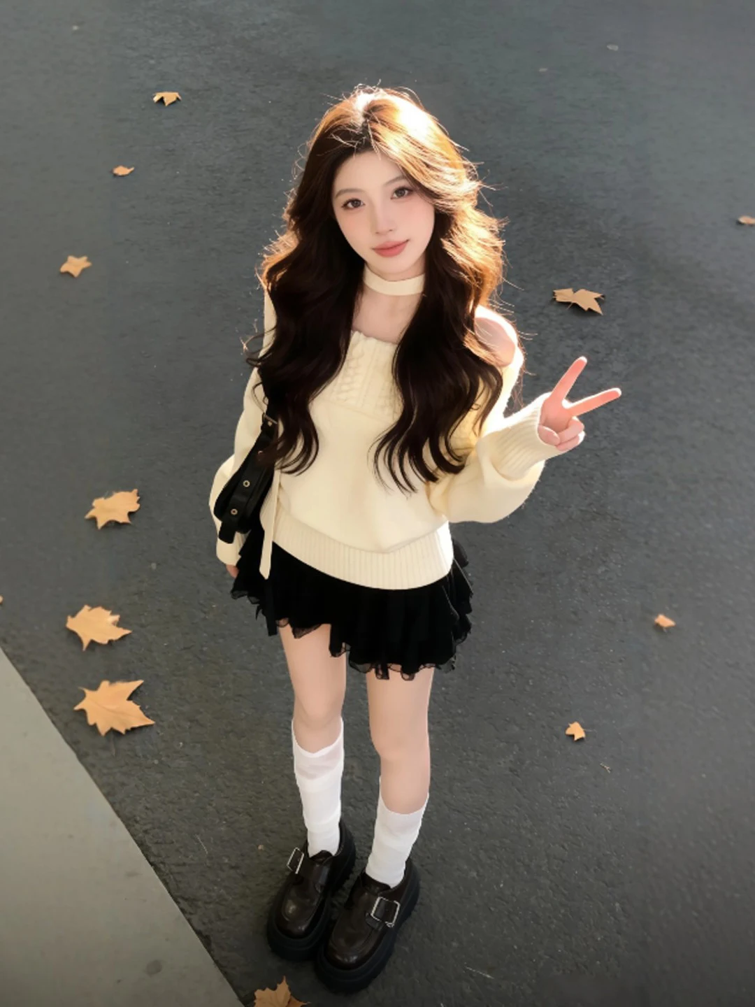 

Мягкий уютный вязаный свитер на одно плечо, модный весенний тренд, женский свободный крой, длинный рукав, вязаная одежда в стиле Gentle Wind