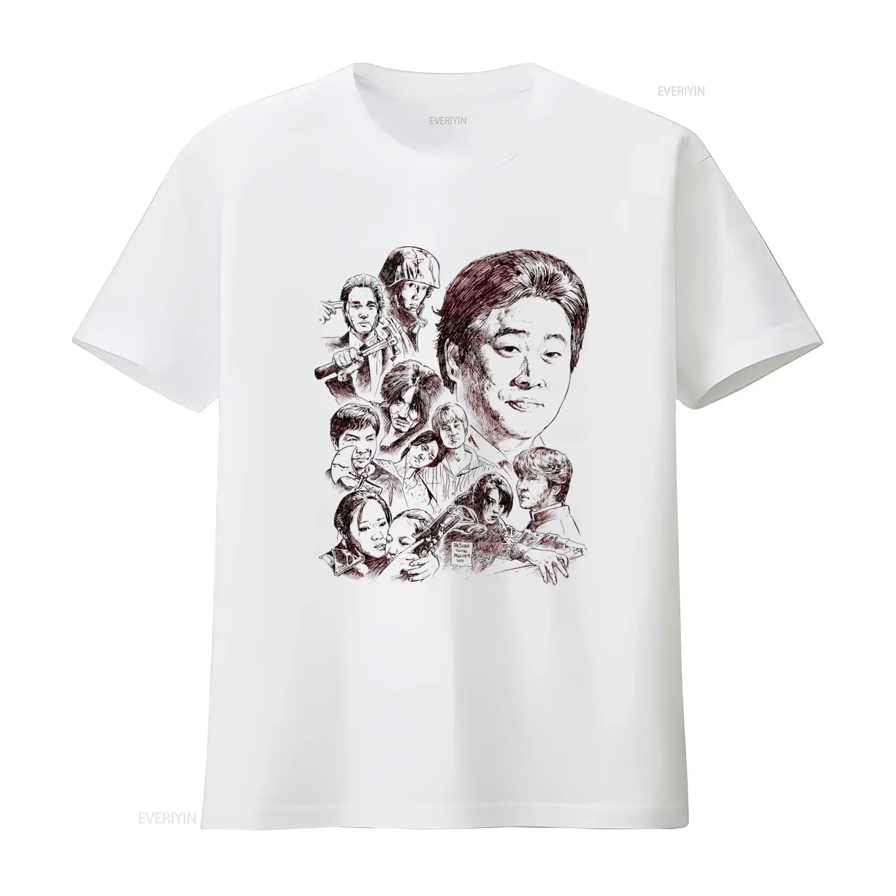 Park Chan wook Movies Art 100 Cotton Men's T shirt Unique Film inspired Design for Movie Lovers vintage Washed Comfortable