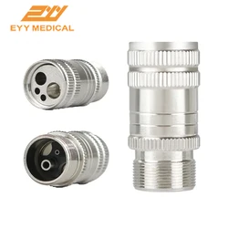 EYY Dental Turbine Handpiece Adapter 2/4 Holes Changer Connector For High Speed Handpiece Spare Parts Turbine Conversion Header