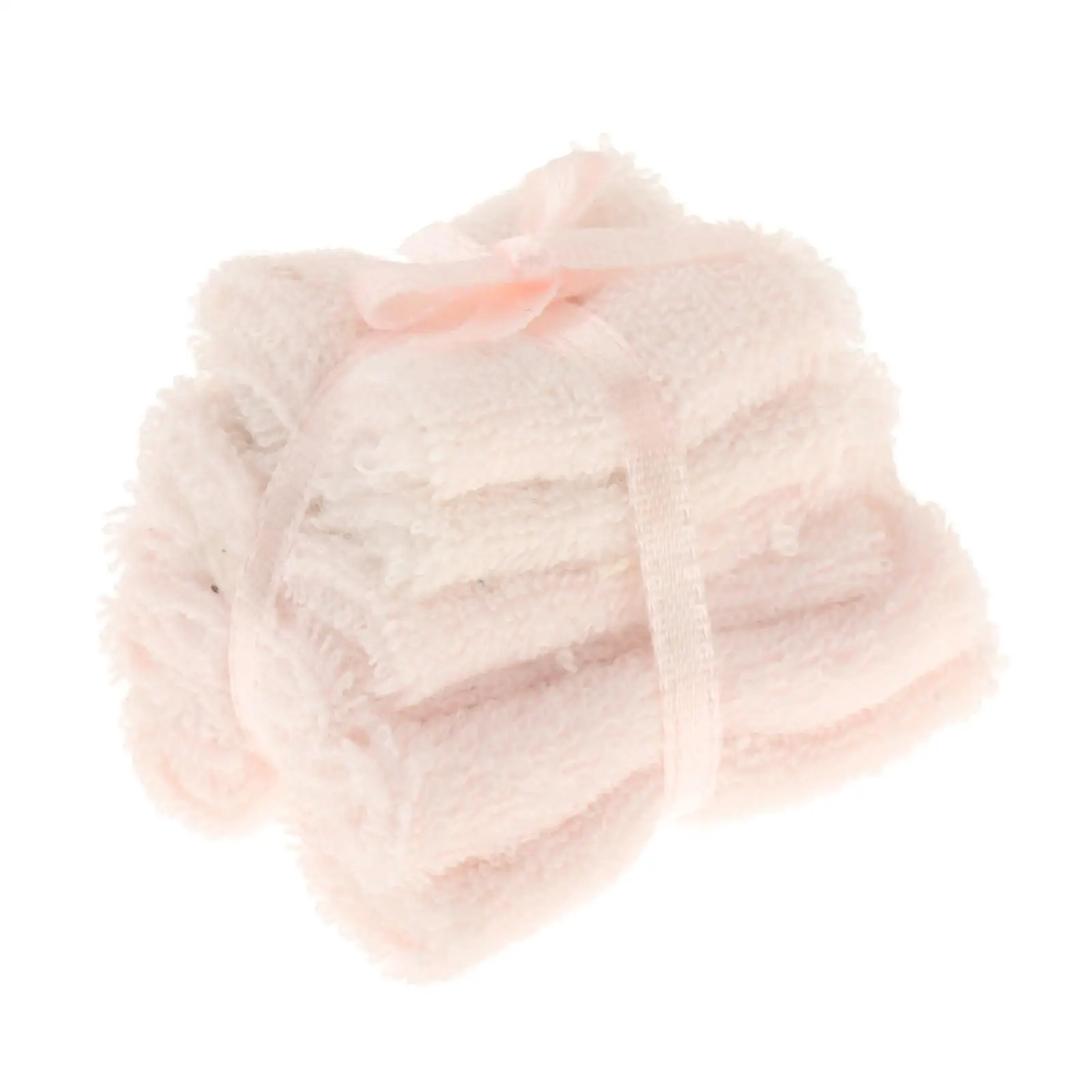 3x 1:12 인형집 미니어처 타월 욕실 타월 세트 사실적인 장식 인형 집 놀이 DIY 프로젝트 생활 장면