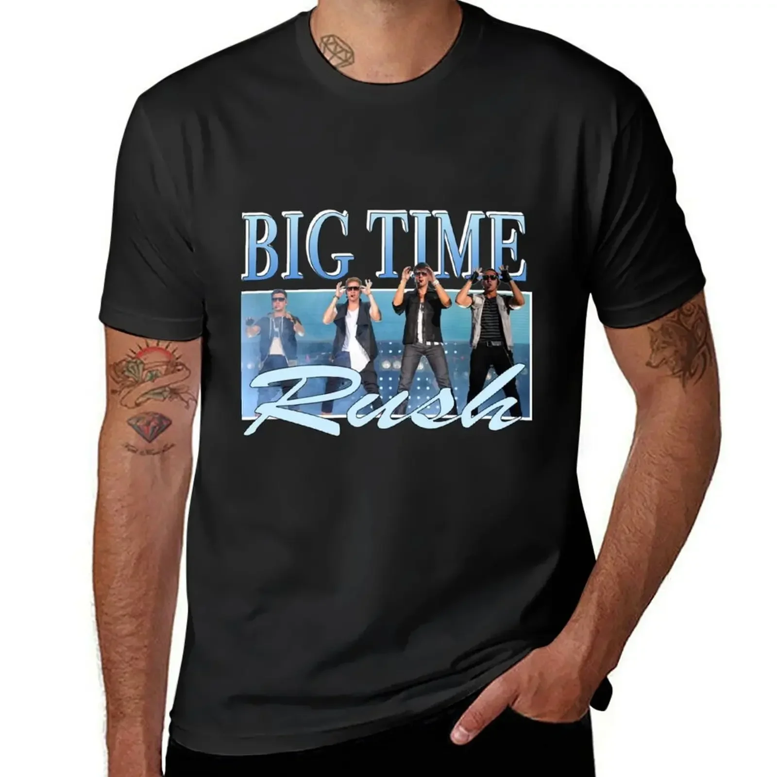 

Big Time Rush Retro Band logo T-Shirt tees sports fans for a boy fruit of the loom mens t shirts