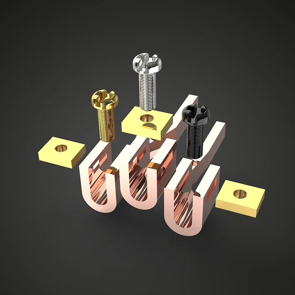 Viborg VI-06BC Audio Grade Pure Red Copper IEC Inlet Socket Plug Jack High Fidelity Connectivity Pure Copper IEC Cable