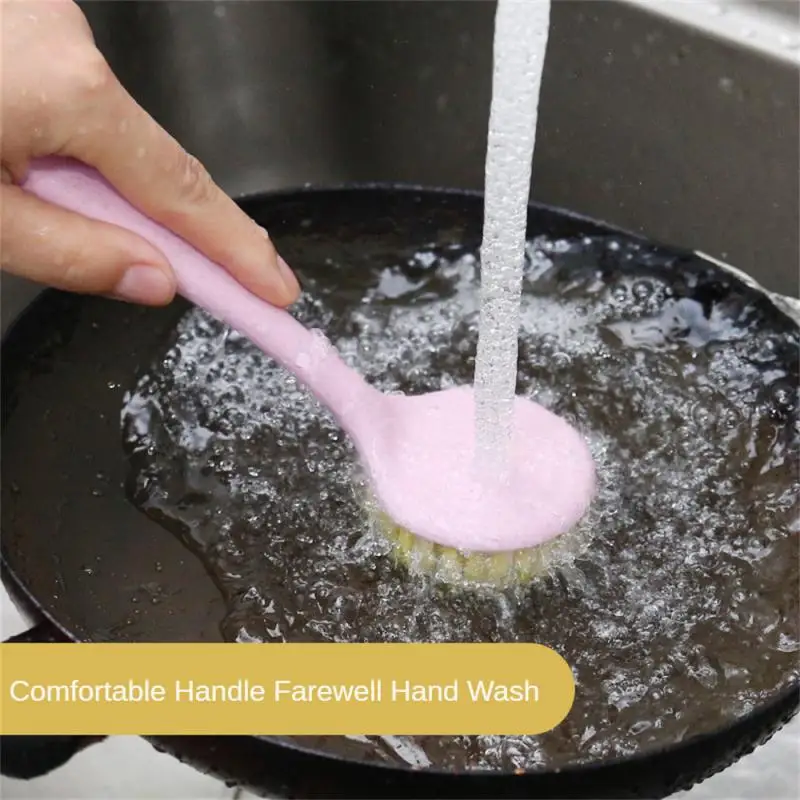 1 spazzola per pentole spazzola per piatti senza olio manico lungo spazzola per la pulizia cucina pentole e padelle spazzola per la pulizia della