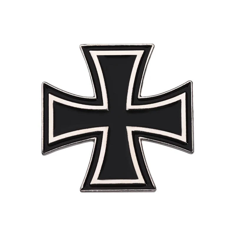 Retro cross-shaped badges, interesting commemorative collection series alloy pins, accessory for clothing bags, gift for friends