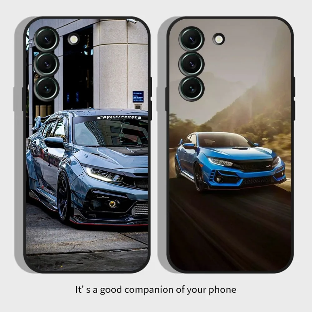 Sport Car T-Type R C-Civic  Phone Case for SamsungS24,S23,S22,S21,S20 Ultra Pro S10,S30Plus,20 Ultra Black Cover