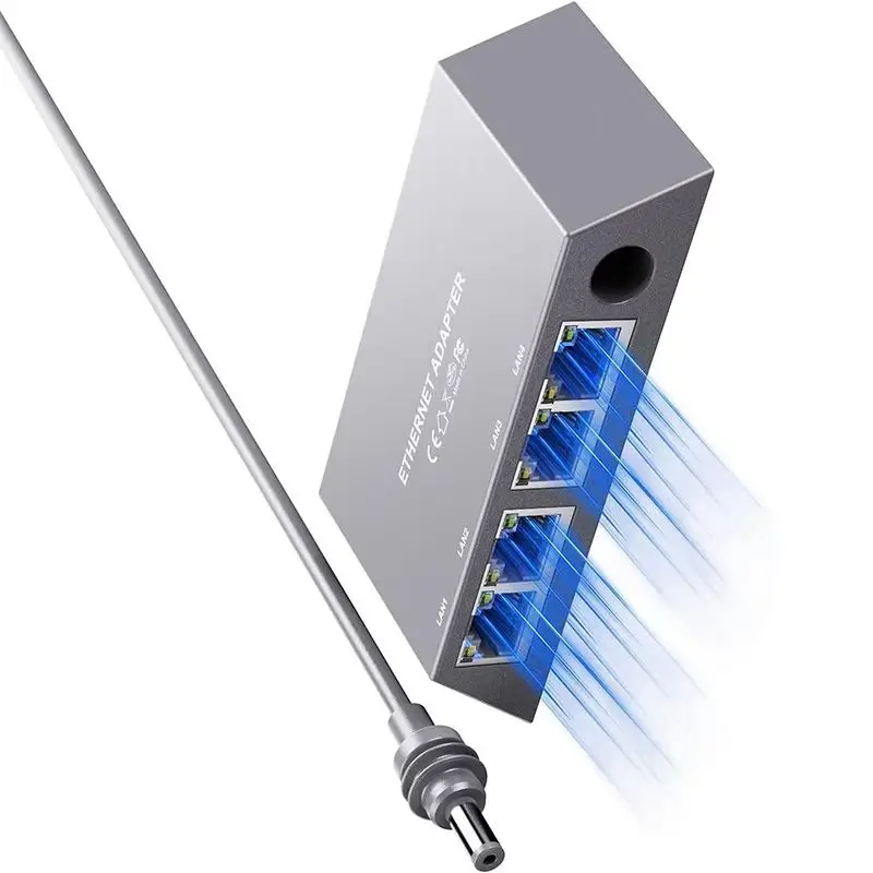 

For Starlink Gen3 Mini Ethernet Adapter with 4 RJ45 Multi Ports， Wired External Network Adapter for Multiple Devices