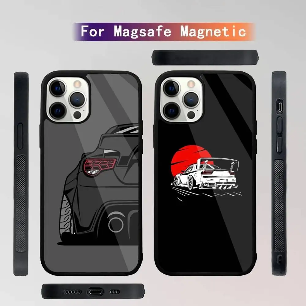 

Japan J-J-DM Sports Car Phone Case For iPhone 16,15,14,13,12,11,Plus,Pro,Max Mini Magsafe Magnetic Wireless Charging