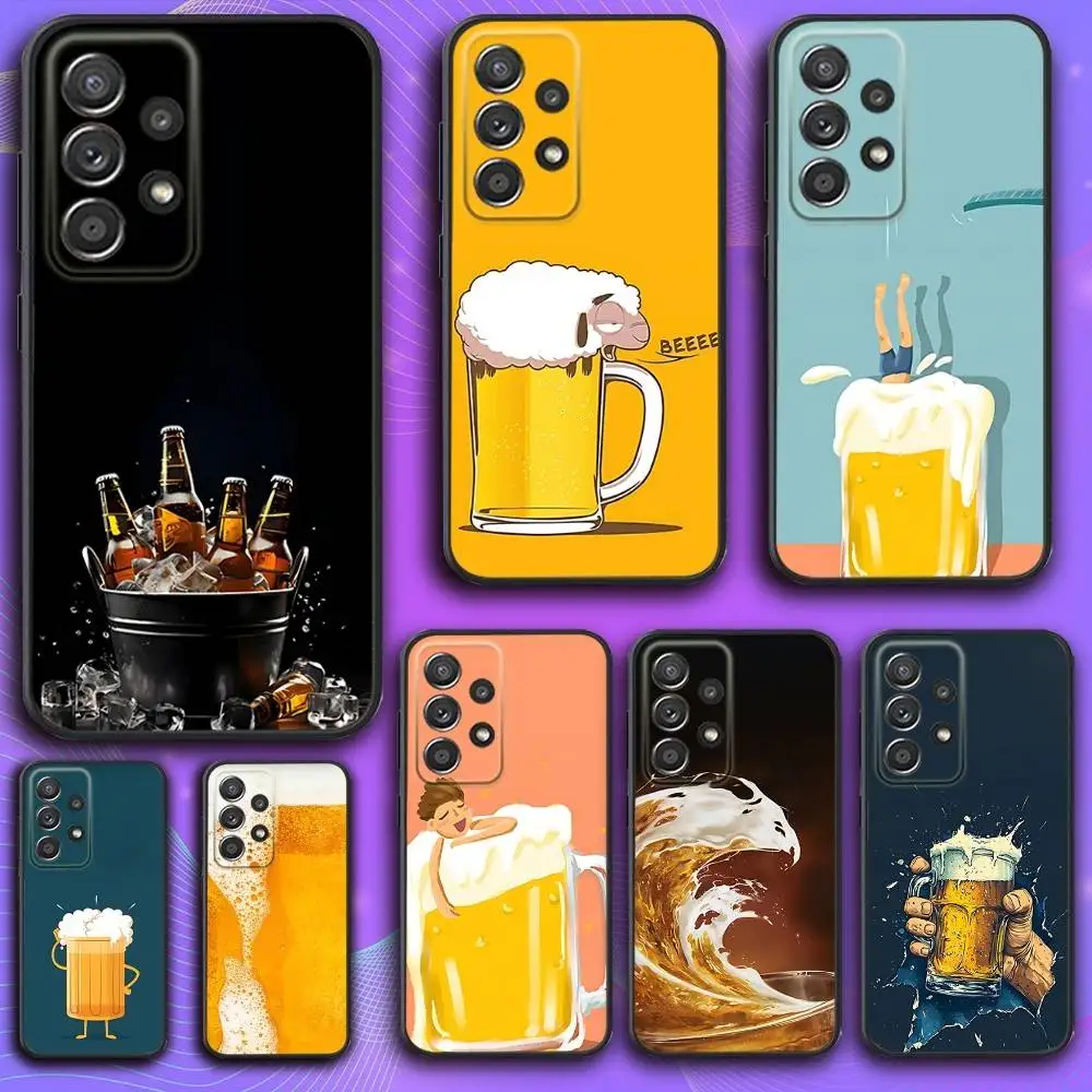 

Alcohol Art Beer Phone Case For Samsung S 25,24,23,22,30,21,10,9,Ultra,Plus,Lite,FE,4,5 G Soft Black Case