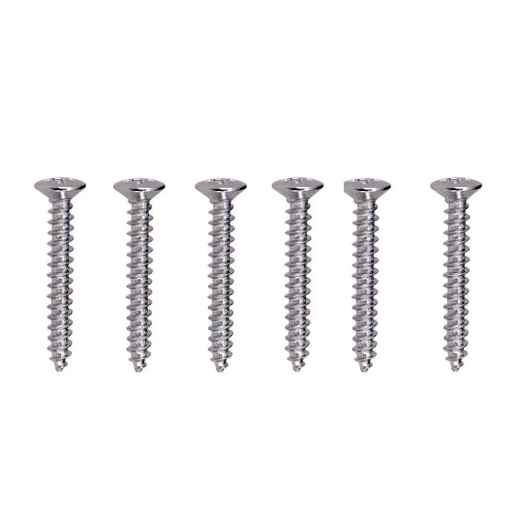 Electric Guitar Single Coil Pickup Screw Set Silver Easy to Install Convenient Use Perfect Replacement Pickup Screws
