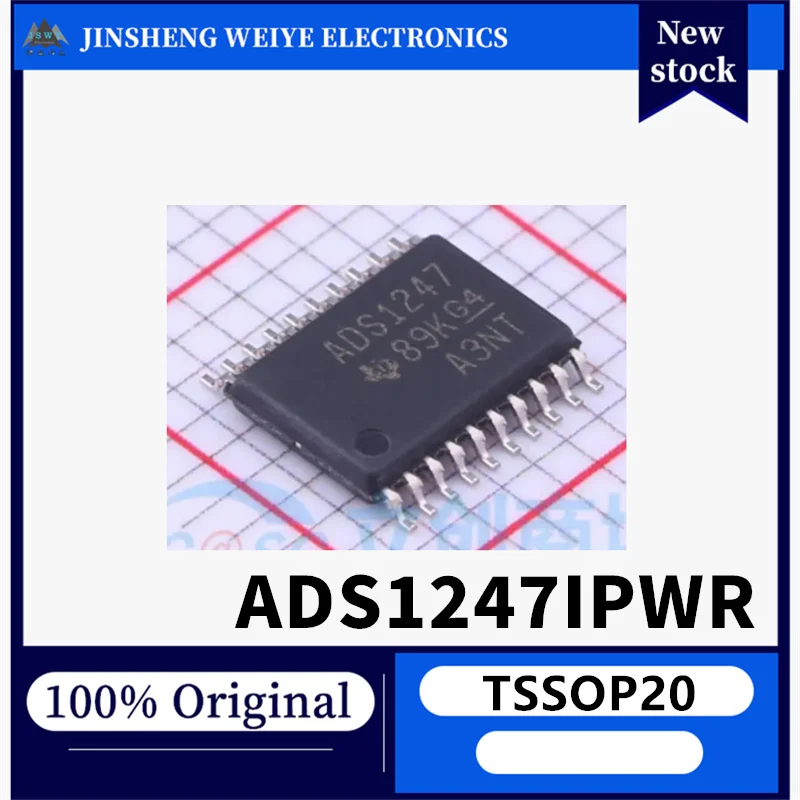 (5/20 pieces) ADS1247IPWR ADS1247 packaged TSSOP-20 analog-to-digital converter chip, brand new, original, in stock. Electronic