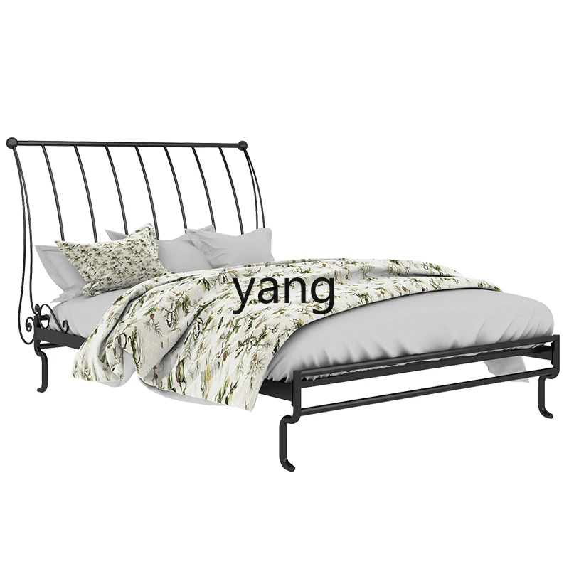 

TGF Iron Art Thickened Reinforced Bed Modern Simple Loft Second Floor Duplex Double Iron Frame Bed