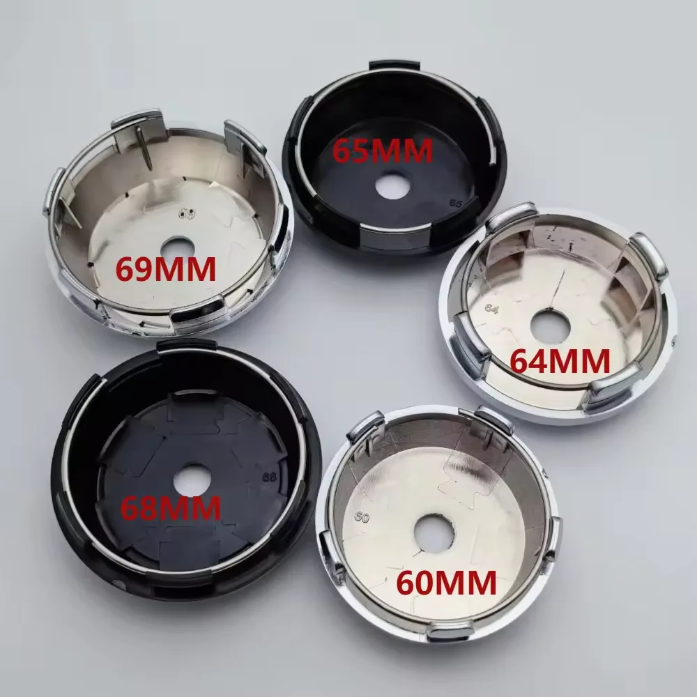4pcs 60MM 64MM 65MM 68MM 69MM VOSSEN Emblem Car Wheel Center Caps Hub High Cap Rim Dust Cover Wheels Hubcaps Car Accessories