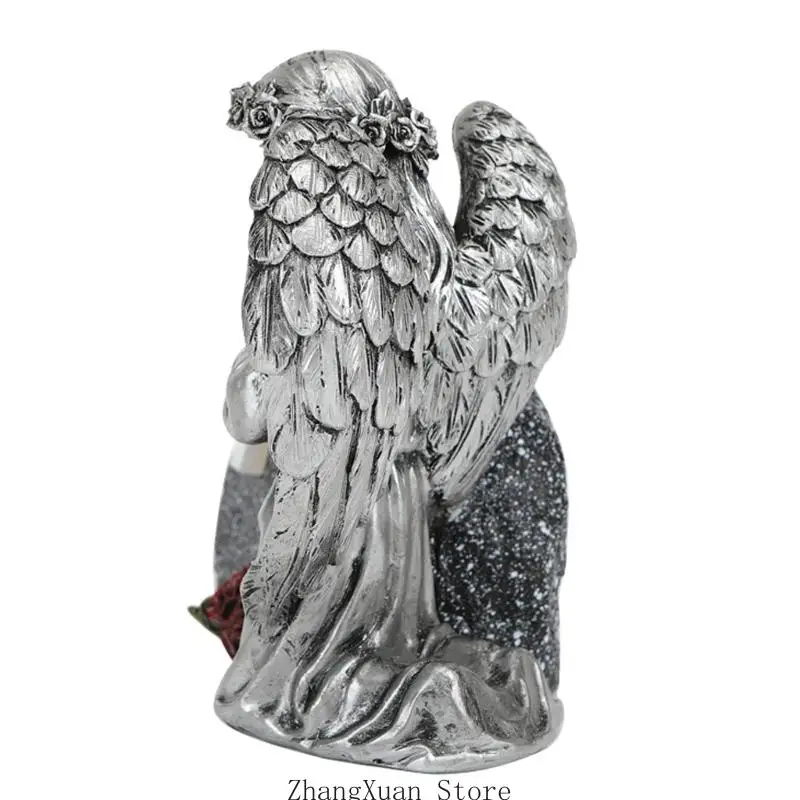 Decorative Angel Figurines Hand Carved Resin Artwork For Garden Yard Outdoor Ornamentation Durability