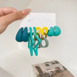 Vintage Acrylic Earrings For Women Trendy Bohemian exaggerated and personalized earrings sets wedding party Geometric Jewelry