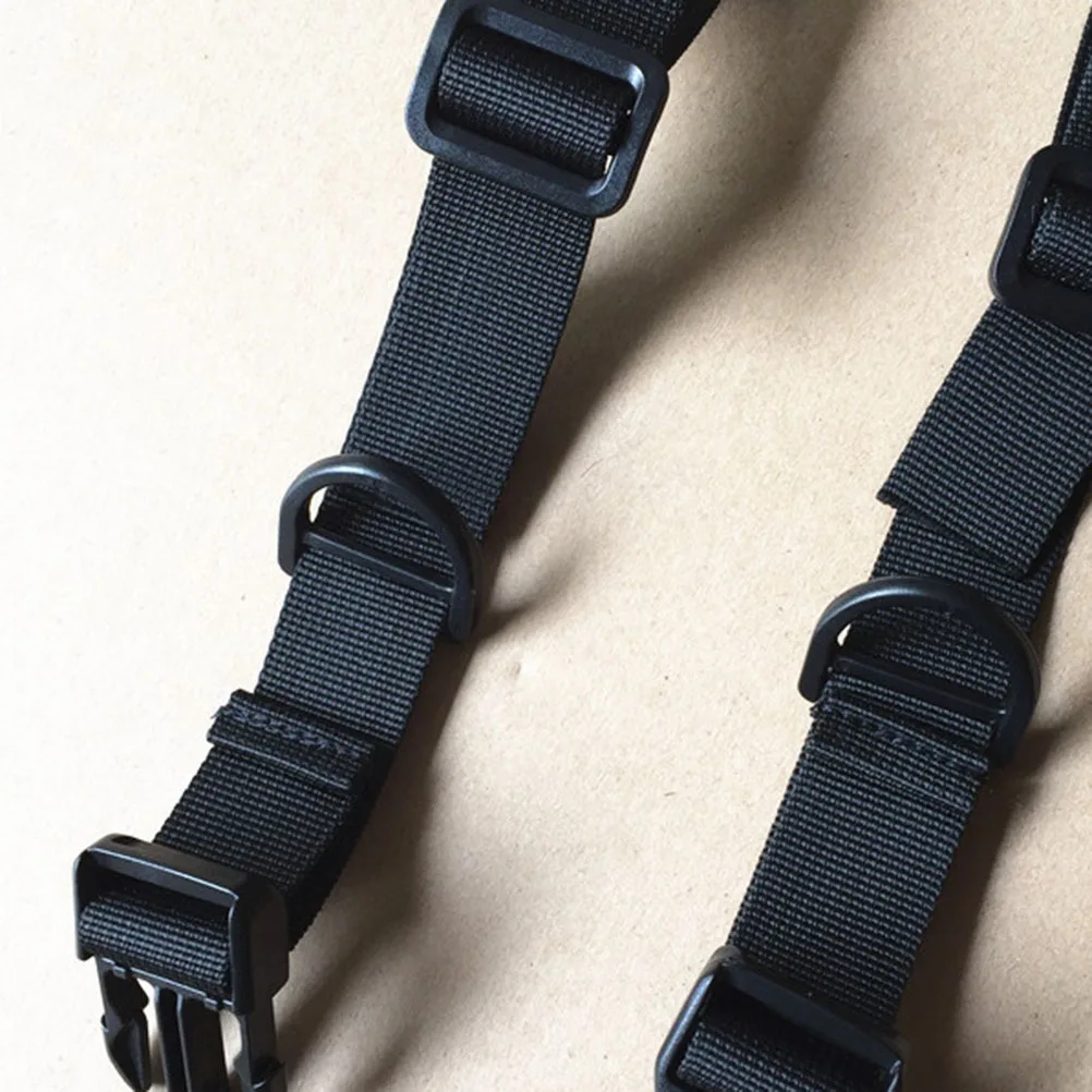 Fixador de alça de ombro para mochila, 20-60cm, fivela de liberação rápida de nylon ajustável, anéis D para caminhadas, corrida, cinto peitoral