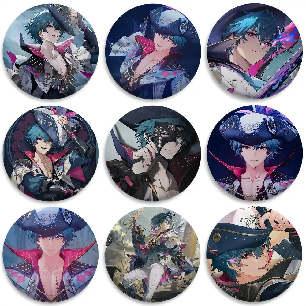 

Brant Wuthering Waves Badges Round Exquisite Badge Brooches Creative Pins For Clothes Hat Backpack Gift Accessories