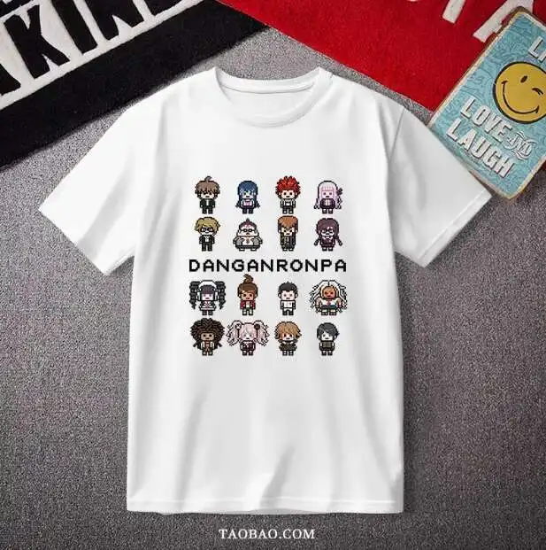 

Trigger Anime Danganronpa: Happy Havoc Kirigiri Kyoko Short Sleeve T-Shirt Summer Cosplay Costume Casual Student Loose Tops