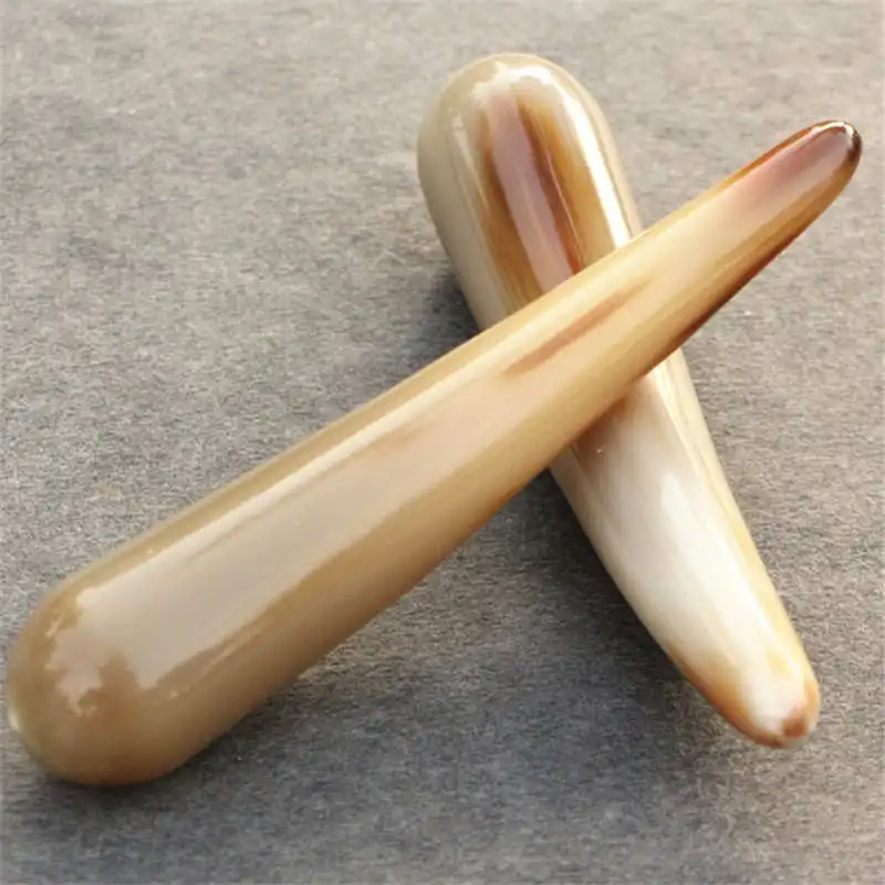 Natural Horn Sticks Real Cattle Horn 7-20CM Chinese Medicine Acupuncture Sticks