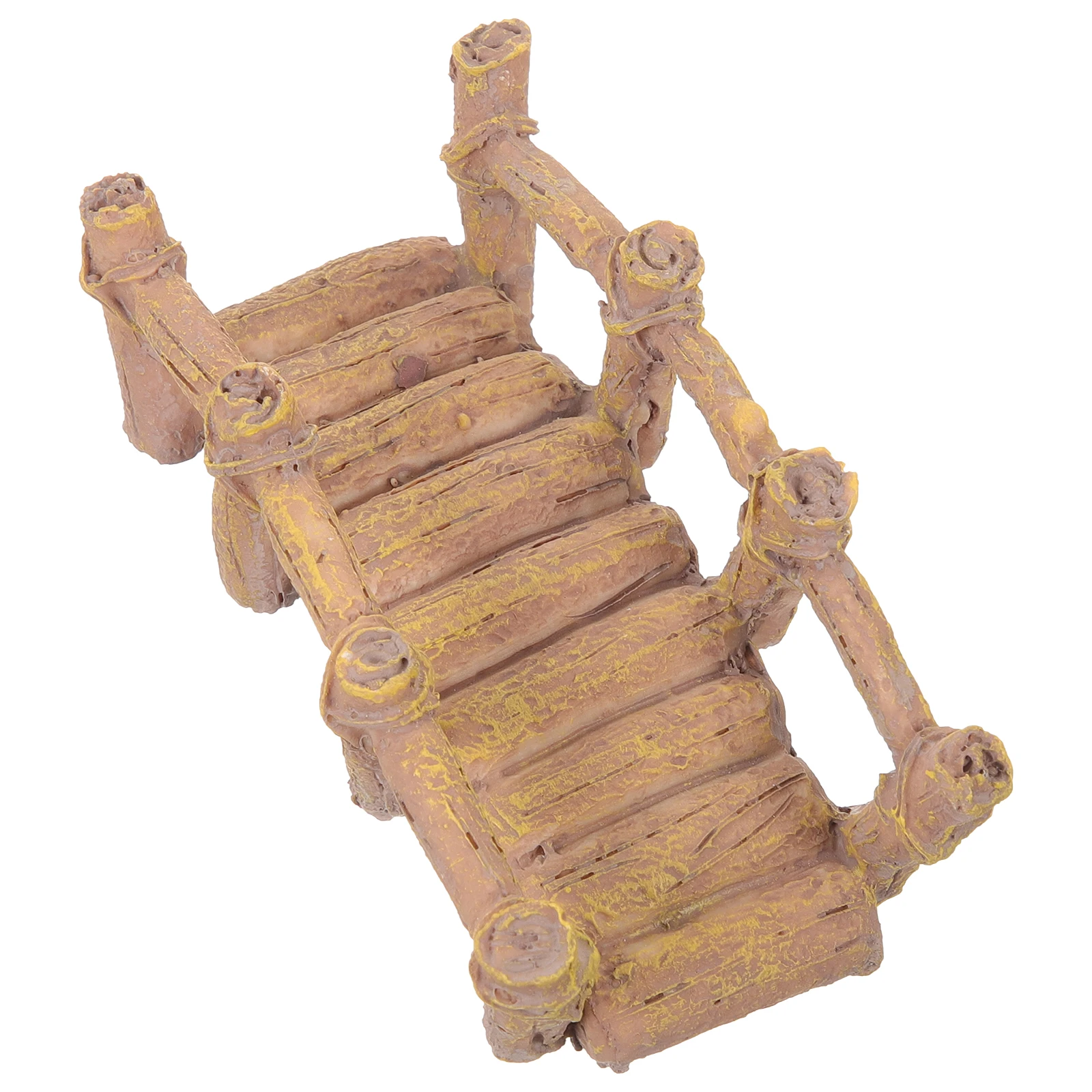 

Wooden Bridge Sand Table Ornaments Mini Garden Arch Decor Resin Decoration Simple Color Yard Pond Model Prop