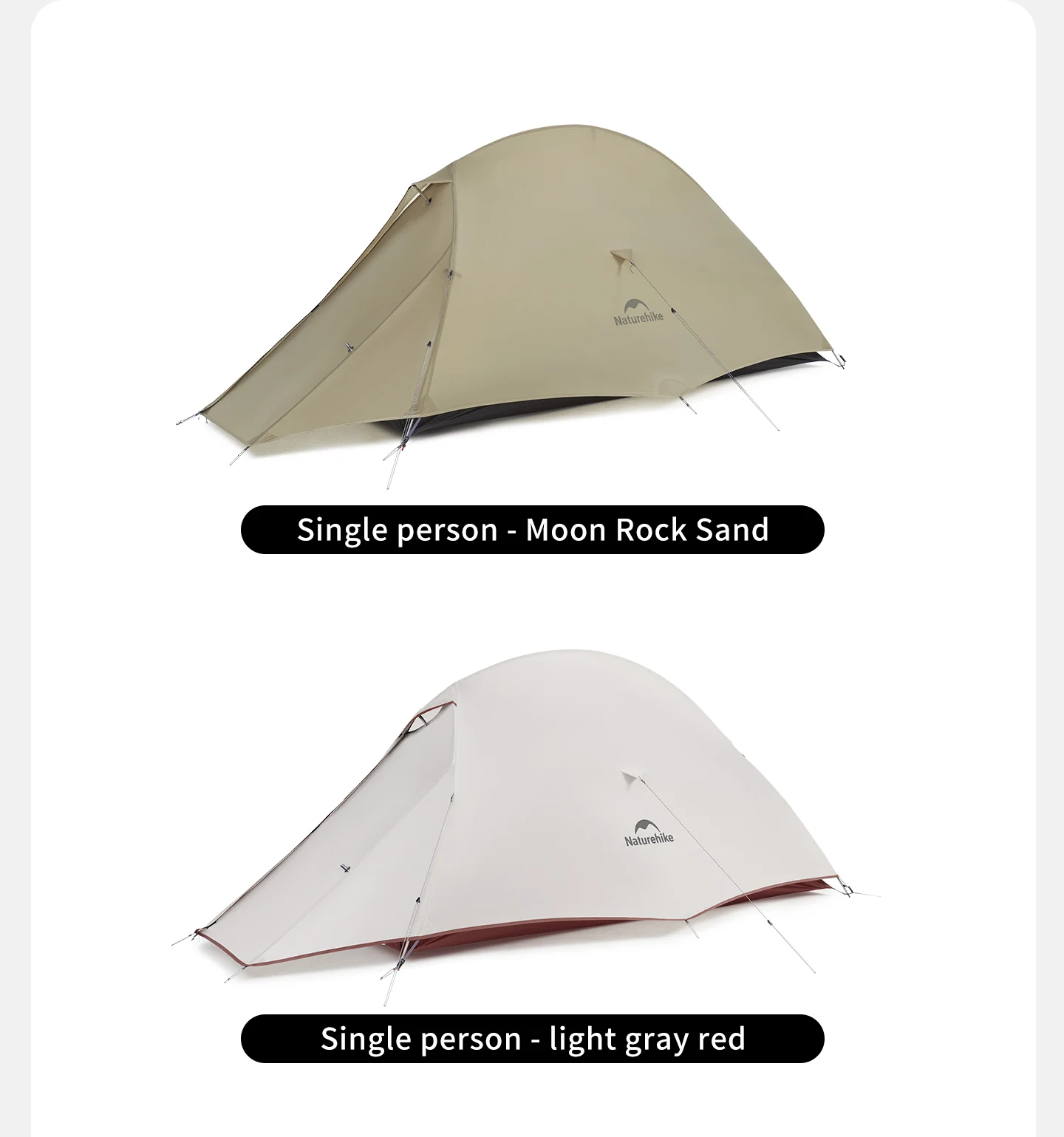 Naturehike Cloud Up 1 2 3 Pro Ultraleichtes Zelt für 1 2 3 Personen, Wasserdichtes Outdoor-Wander- und Strandzelt, 20D 210T Nylon, Rucksack-Campingzelt – Detail 17