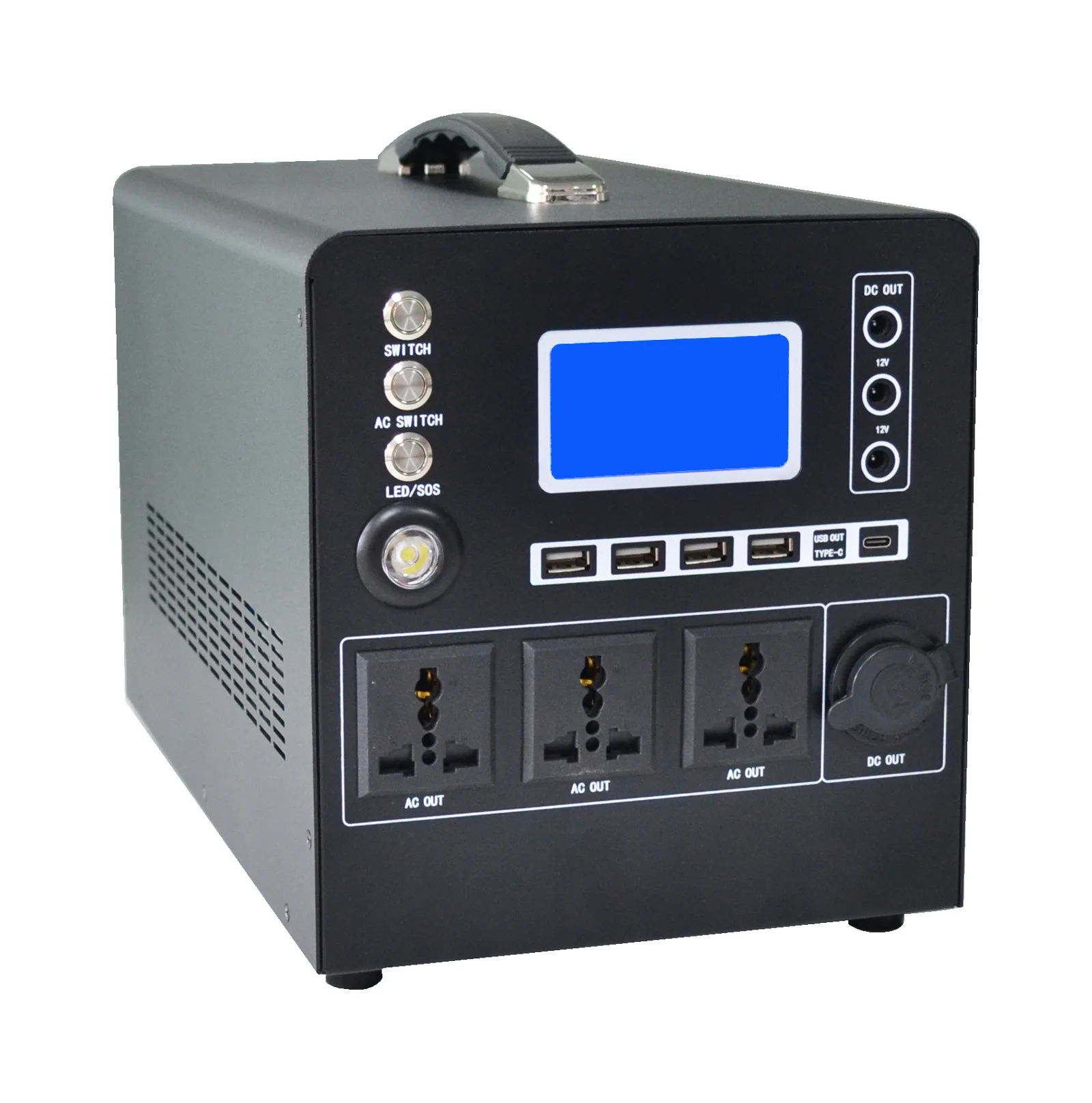 1000 watt portable power station with 400 watt solar panel large capacity emergency power supply for TV and home lights