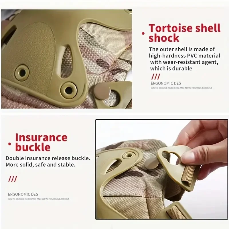 Tactical Knee Pad Elbow CS Military Protector Army Airsoft Outdoor Sport Hunting Kneepad Safety Gear Knee Protective Pads view 3