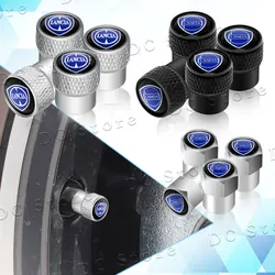 4Pcs Car Decor Metal Emblem Wheel Tire Valve Stem Caps Tyre Air Dust Cover For Lancia Logo Delta 3 Musa Ypsilon Phedra Voyage
