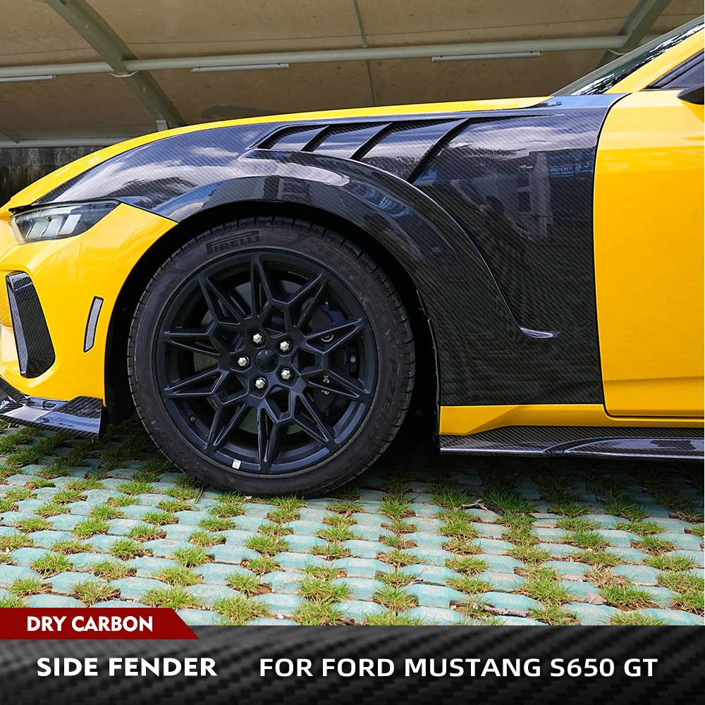 

Для Ford Mustang S650 GT 2024 2025 DRY из углеродного волокна, боковое крыло автомобиля, боковой воздухозаборник, крыло, гоночные комплекты кузова, вентиляционные накладки