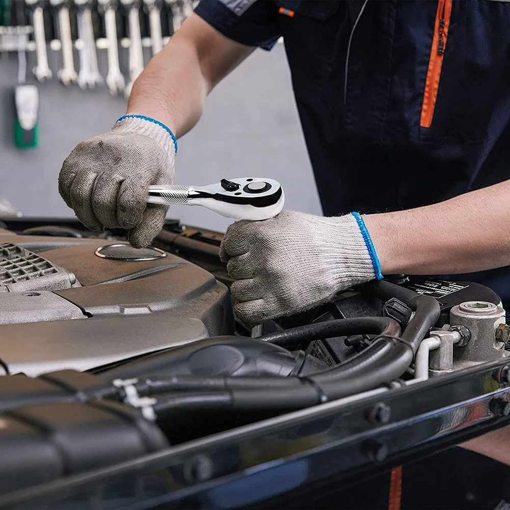 1/4, 3/8, 1/2 Inch Drive Stubby Ratchet Set 3Pc Mini Ratchet Quick-Release 72-Tooth