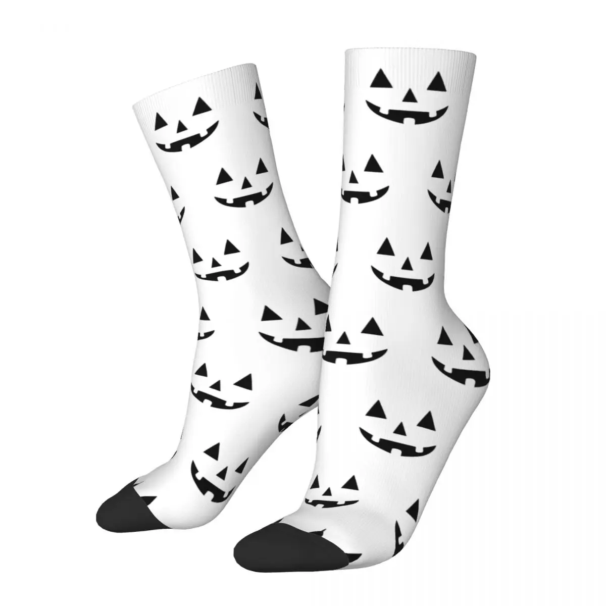 Jack O' Lantern Pumpkin Socks Men Funny Happy Halloween Horror Socks Harajuku Spring Summer Autumn Winter Middle Tube Socks Gift