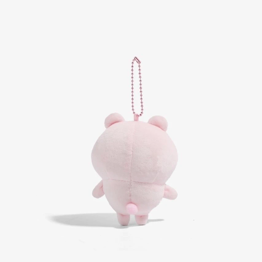 Porte-clés ours en peluche rose, ornement suspendu mignon, poupée de dessin animé Kawaii pour sacs, sac à dos, clés de voiture, idée cadeau amusante