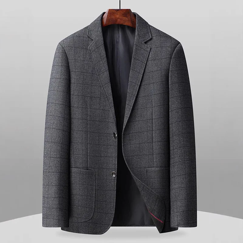 

Мужской тонкий весенний новый пиджак для мужчин среднего возраста, деловой повседневный топ, джентльменский мужской пиджак-блейзер